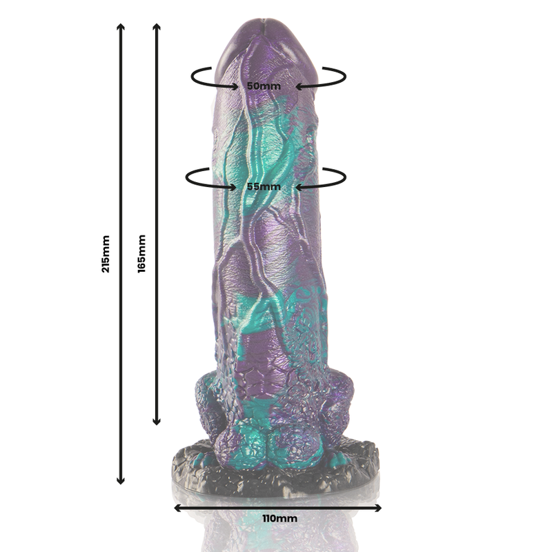 Basilisk Epic grande taille – dimensions 21,5 cm, longueur insérable 16,5 cm et base 11 cm