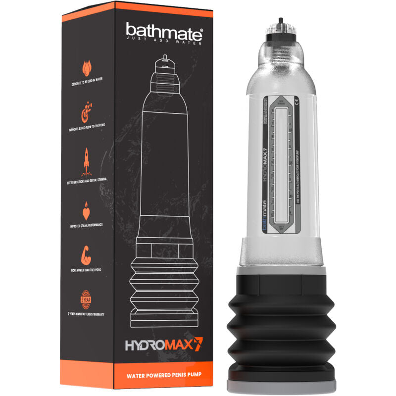 Bathmate Hydromax 7 transparente avec coffret – pompe pénienne à eau