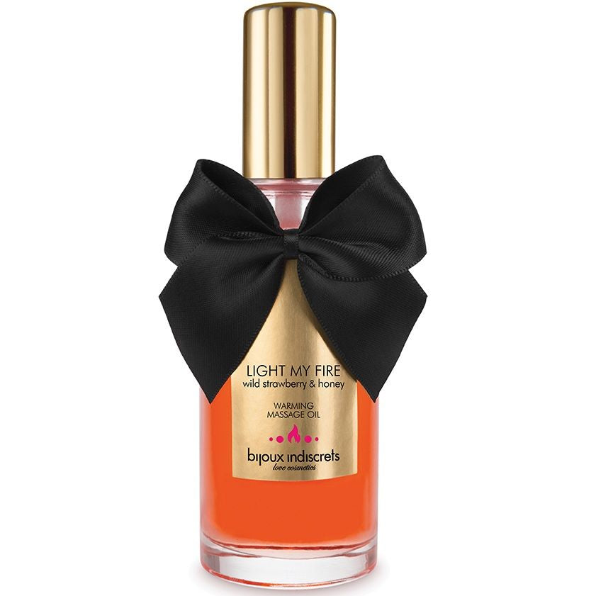 Huile de massage chauffante Light My Fire fraise des bois et miel 100 ml – Bijoux Indiscrets