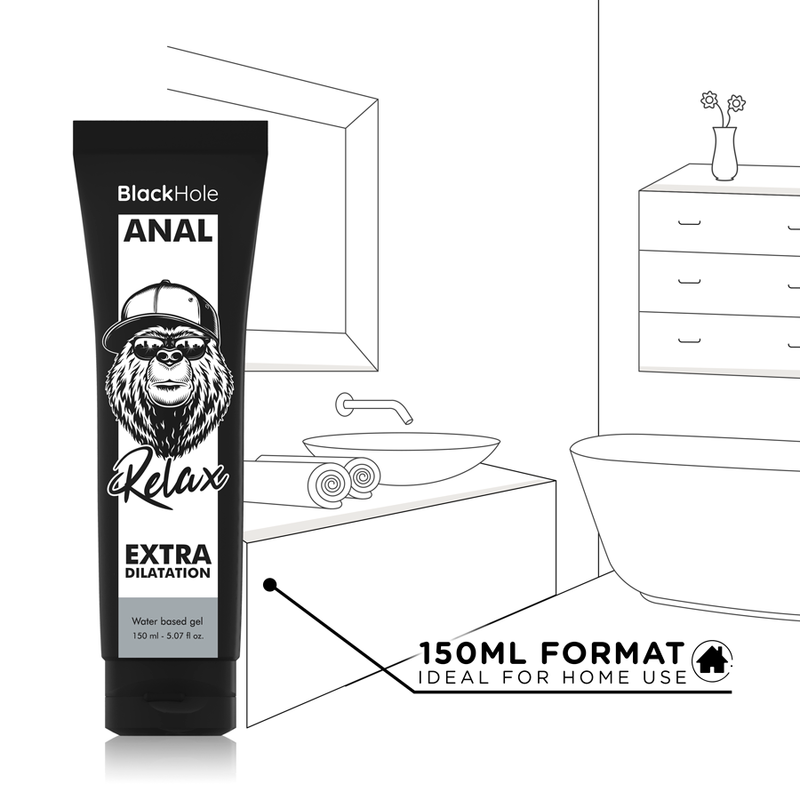 Black Hole Anal Relax 150 ml, format idéal pour une utilisation à domicile