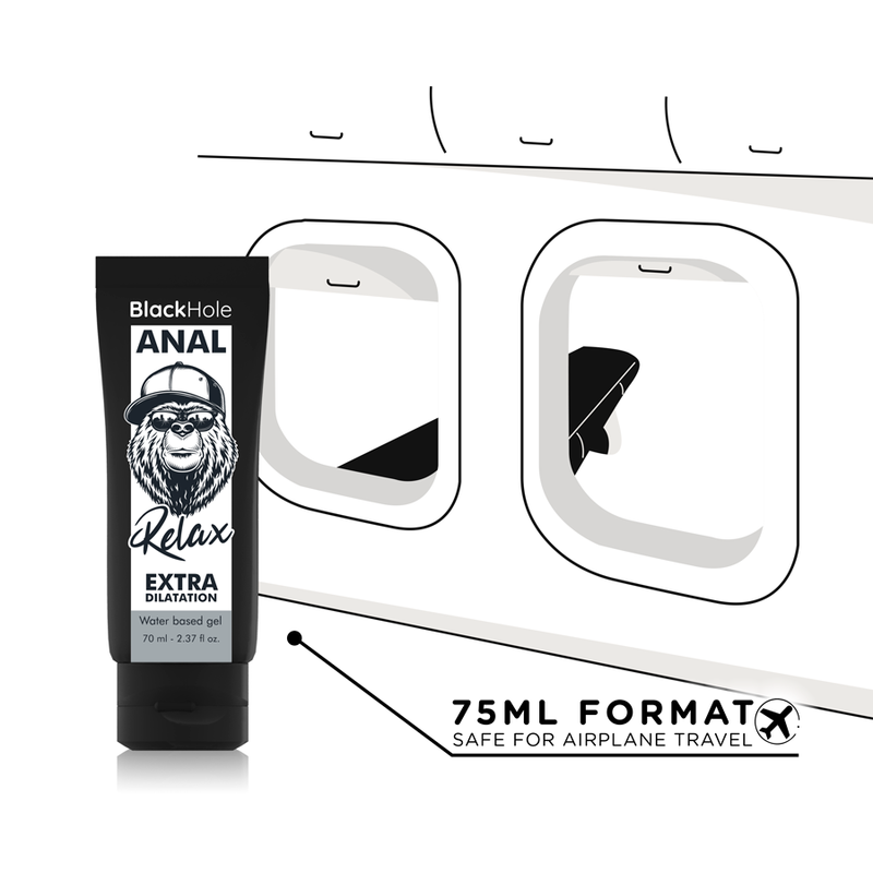 Black Hole Anal Relax 70 ml, format compact adapté au voyage