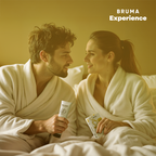 Couple en peignoirs découvrant les soins Bruma Xperience