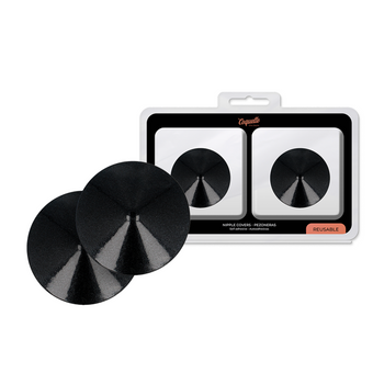Cache-tétons cercles noirs métalliques réutilisables – Coquette Chic Desire