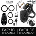 Accessoires inclus avec la cage à pénis Chained Hollow 10,5 cm Addicted Toys