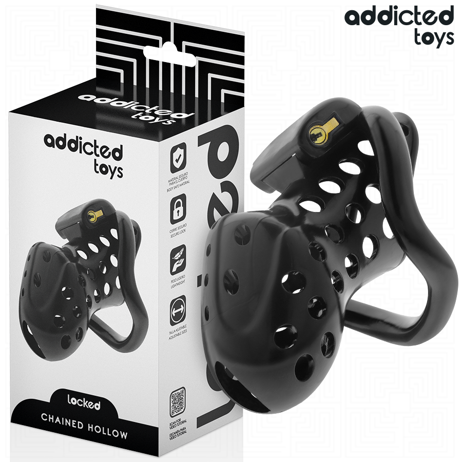 Cage à pénis Chained Hollow 10,5 cm Addicted Toys avec coffret