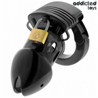 Cage à pénis noire Chastity Depths 7,5 cm avec cadenas