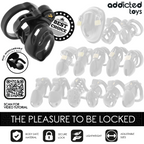 Cage à pénis Eternal Lock Addicted Toys avec base interchangeable et tutoriel