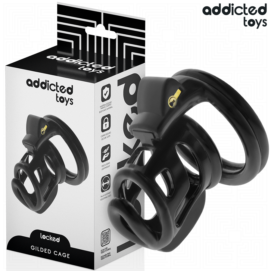Cage à pénis Gilded Cage 8,5 cm Addicted Toys avec coffret