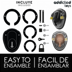 Accessoires inclus avec la cage à pénis Keyless Restraint Addicted Toys
