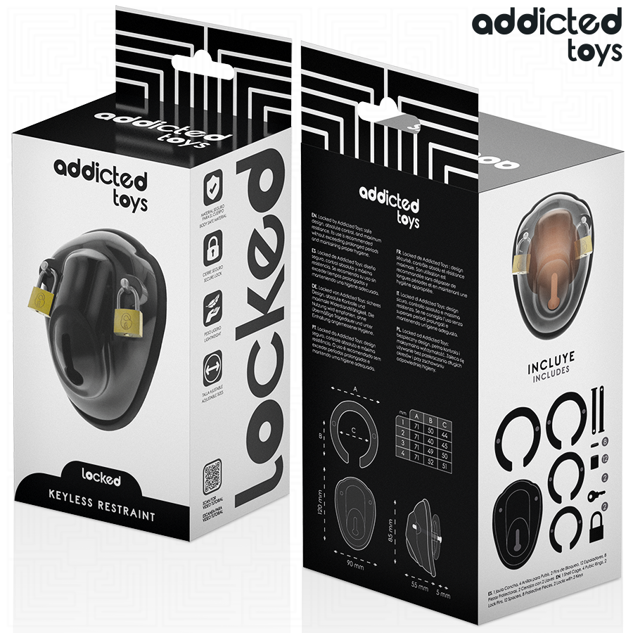 Cage à pénis Keyless Restraint Addicted Toys avec double verrouillage