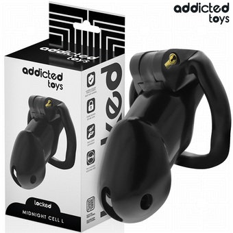 Cage à pénis Midnight Cell – Tailles S, M et L – Addicted Toys