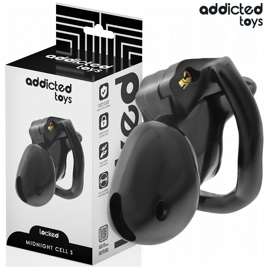 Cage à pénis Midnight Cell taille S Addicted Toys avec coffret