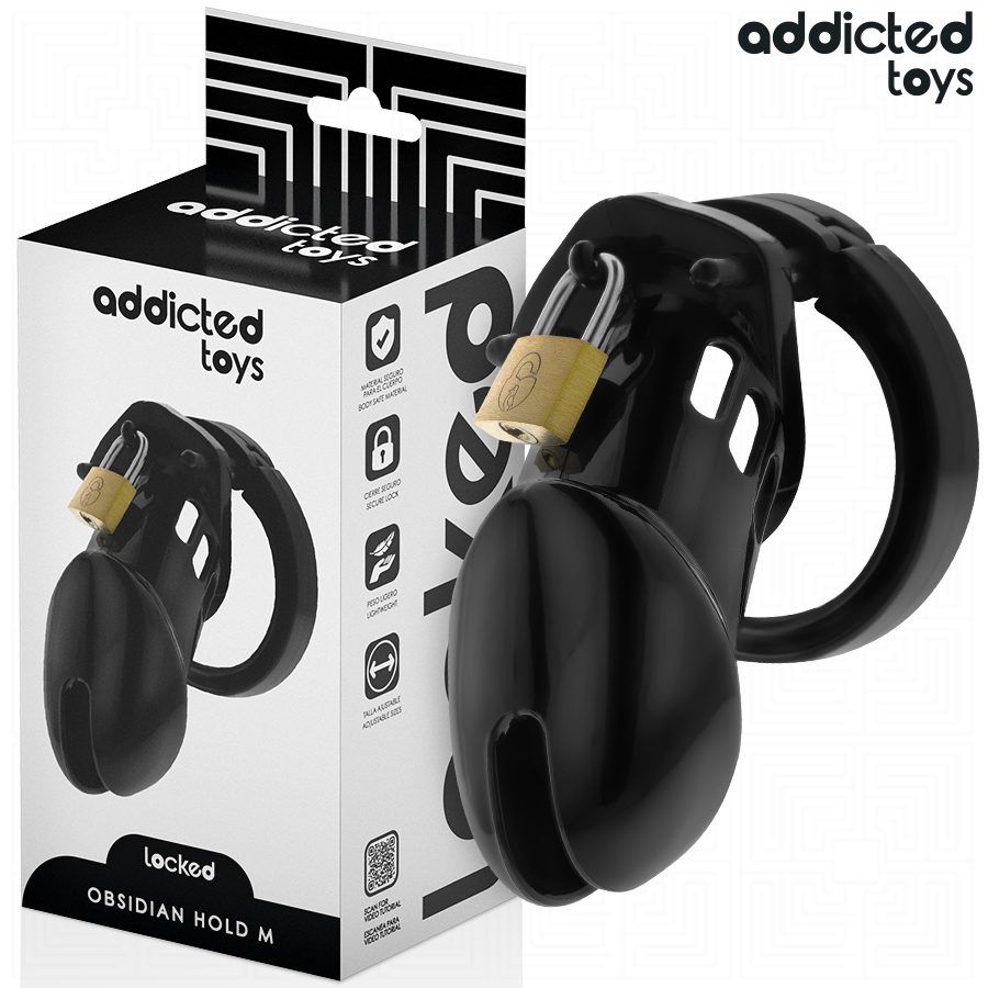Cage à pénis Obsidian Hold M Addicted Toys avec coffret