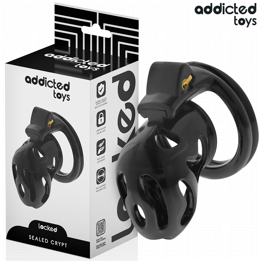 Cage à pénis Sealed Crypt 8 cm Addicted Toys avec coffret
