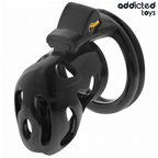 Cage à pénis noire Sealed Crypt 8 cm avec verrou interne