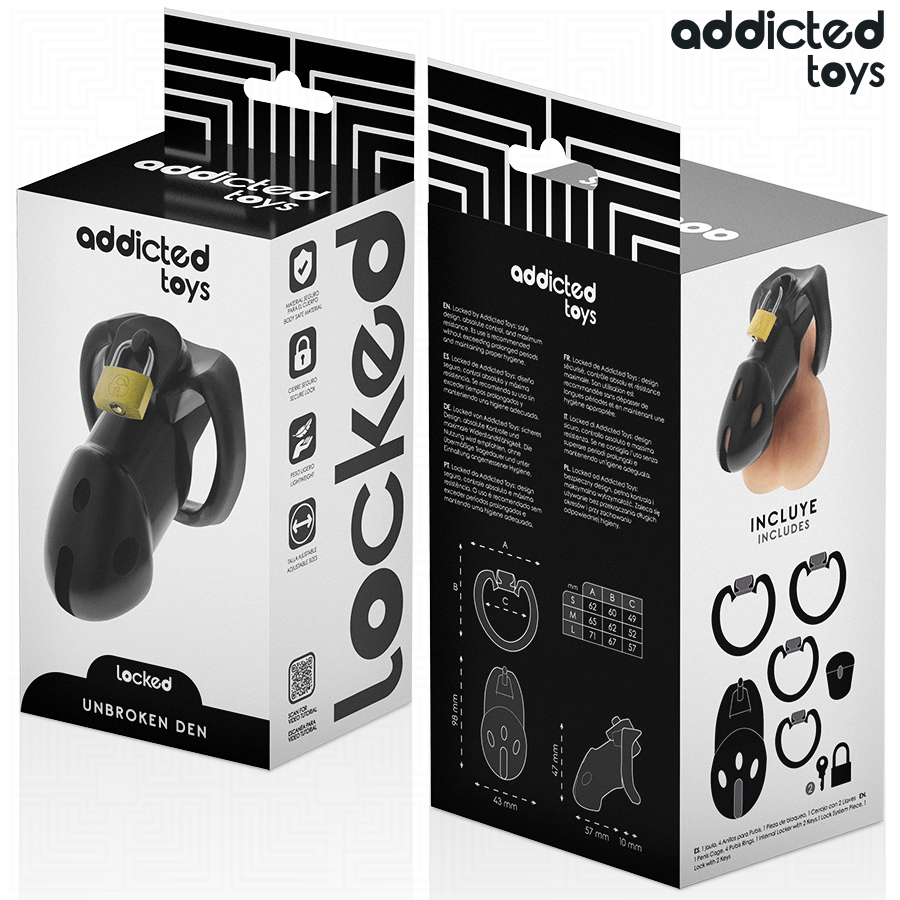 Emballage de la cage à pénis Unbroken Den Addicted Toys
