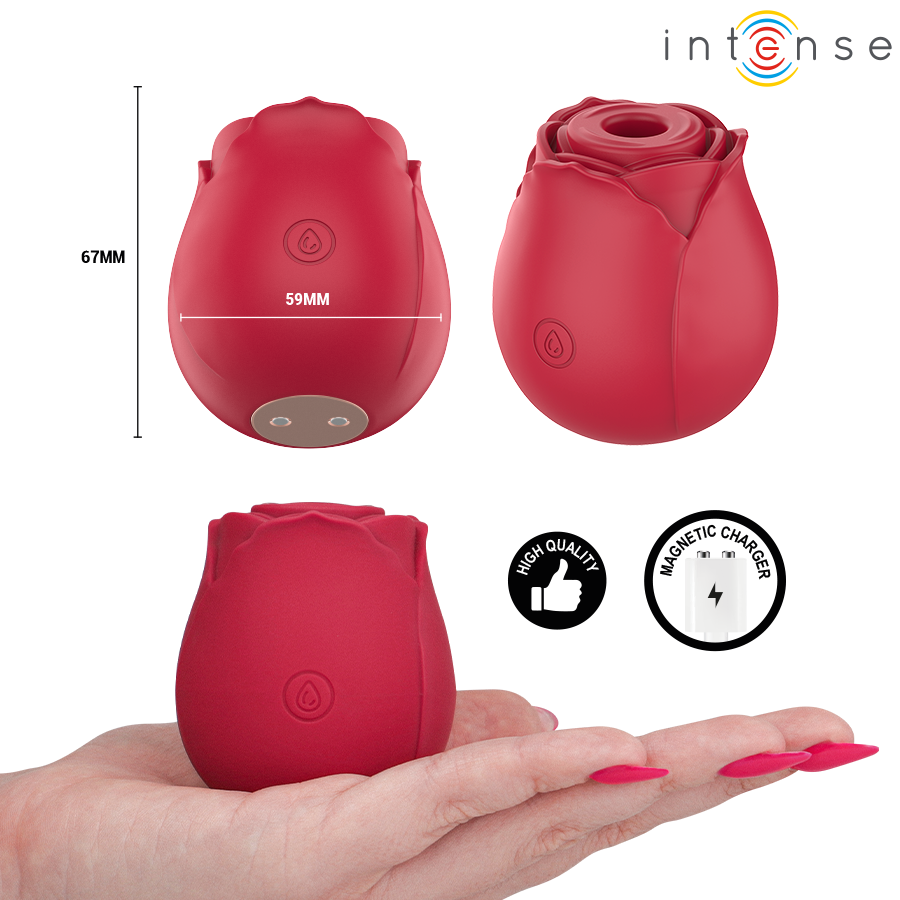 Dimensions du stimulateur clitoridien Camellia Intense 67 x 59 mm