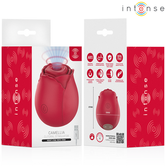 Camellia – Stimulateur clitoridien à ondes de pression bordeaux | Intense