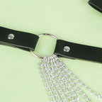 Détail anneau et rivets de la ceinture chaîne noire Subblime