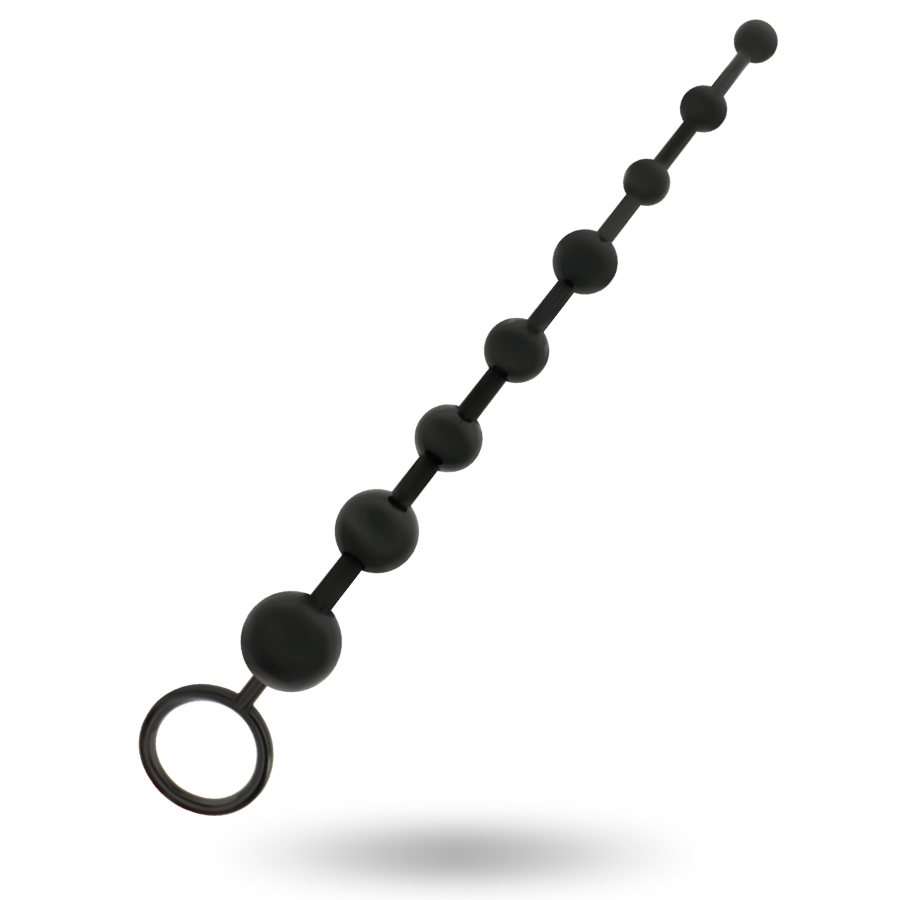 Chaîne de huit perles anales progressives noires Addicted Toys