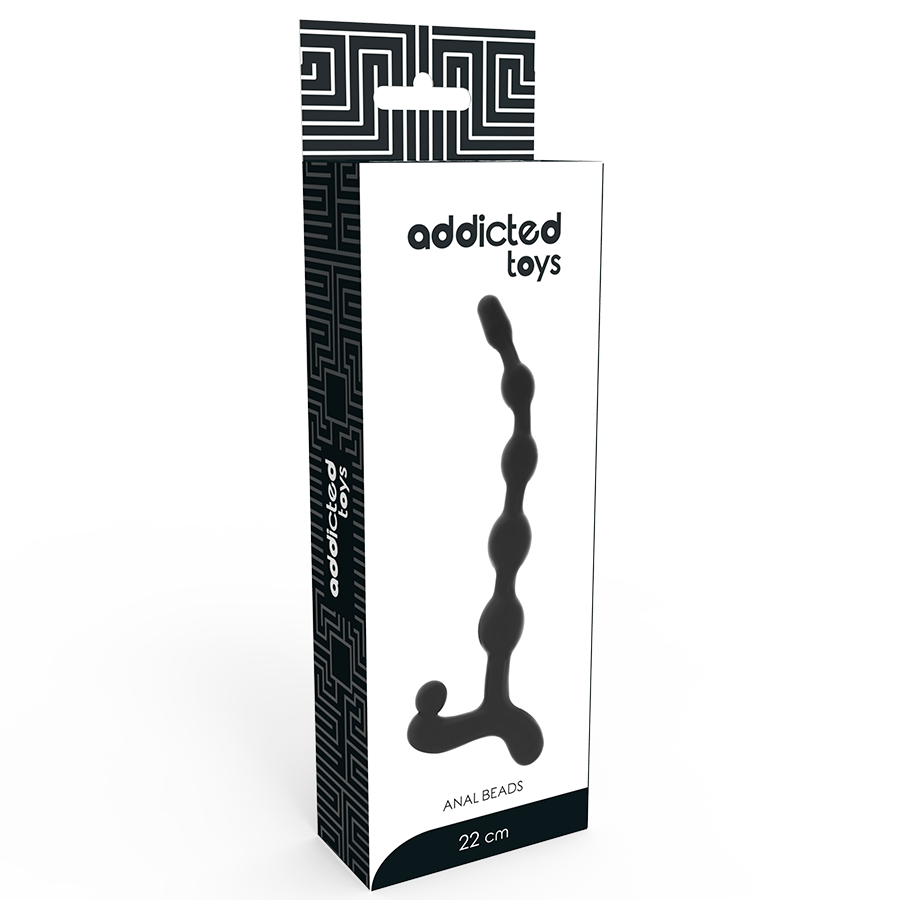 Face avant du coffret de perles anales 22 cm Addicted Toys