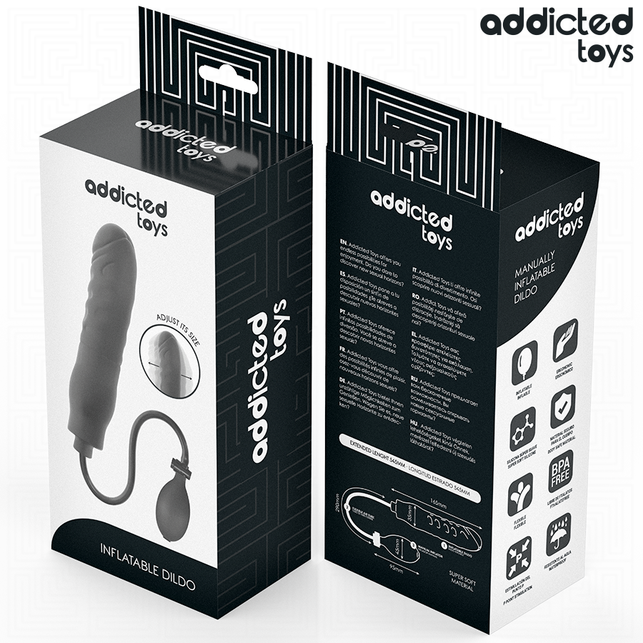 Coffret avant et arrière du godemichet gonflable Addicted Toys Modèle 3
