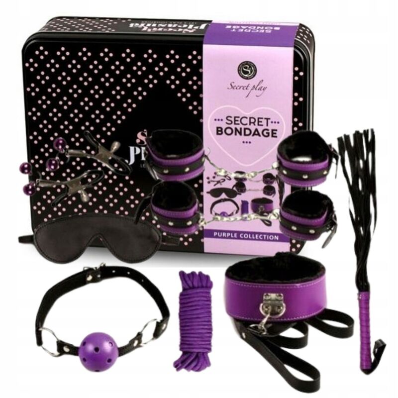 Coffret Secretplay violet et noir avec ses accessoires assortis