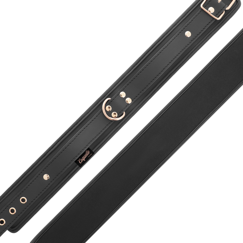 Collier Coquette Chic Desire ouvert montrant la boucle, le rembourrage et la lanière assortie