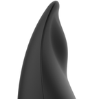 Gros plan du silicone noir et des courbes du stimulateur clitoridien Coquette Chic Desire