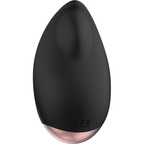 Vue arrière du stimulateur clitoridien noir et or avec marquages de conformité