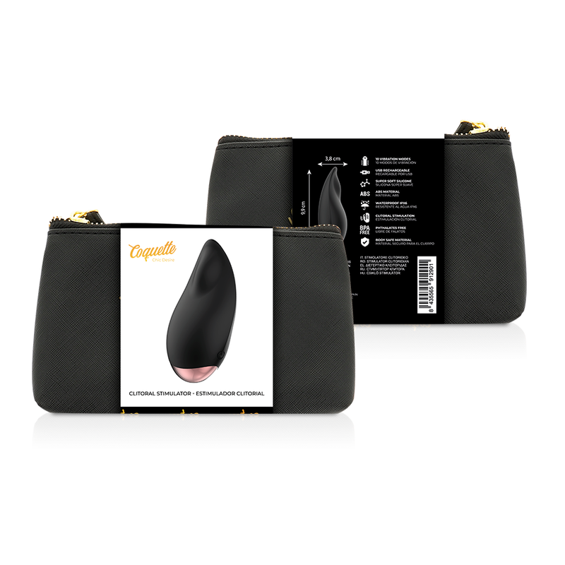 Pochette de rangement zippée et emballage du stimulateur clitoridien Coquette Chic Desire
