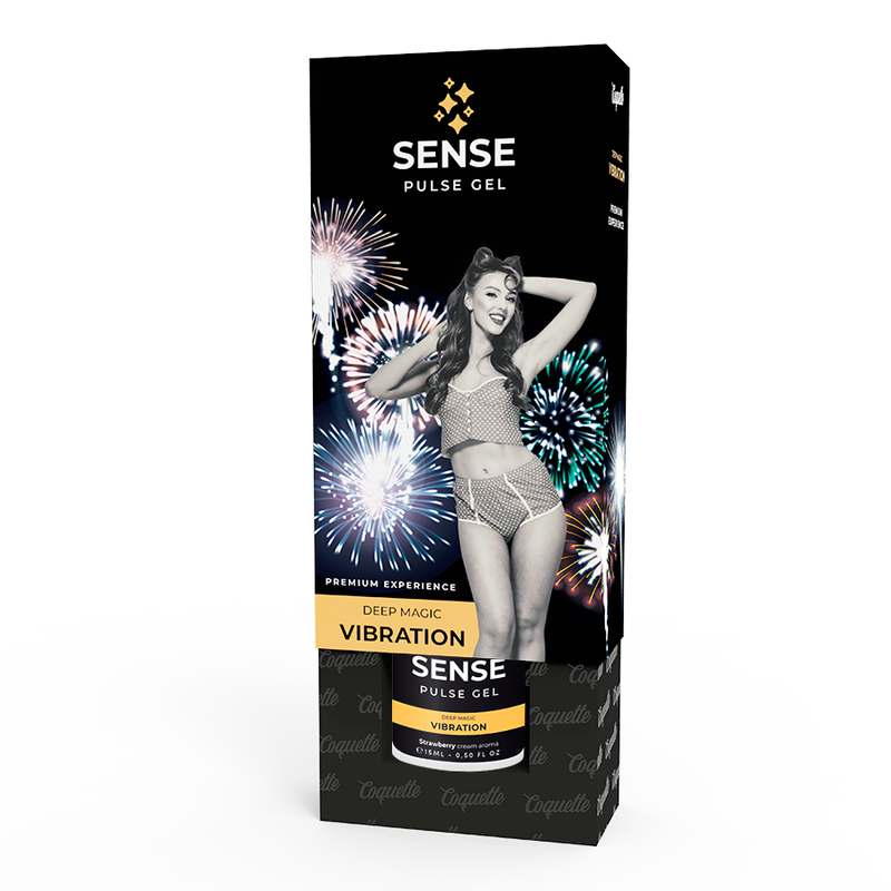 Emballage du gel stimulant Sense Pulse Fraise 15 ml Coquette Chic Désir