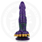 Gode fantasy Crocotta Mystic Aurora Epic violet et vert avec base ventouse