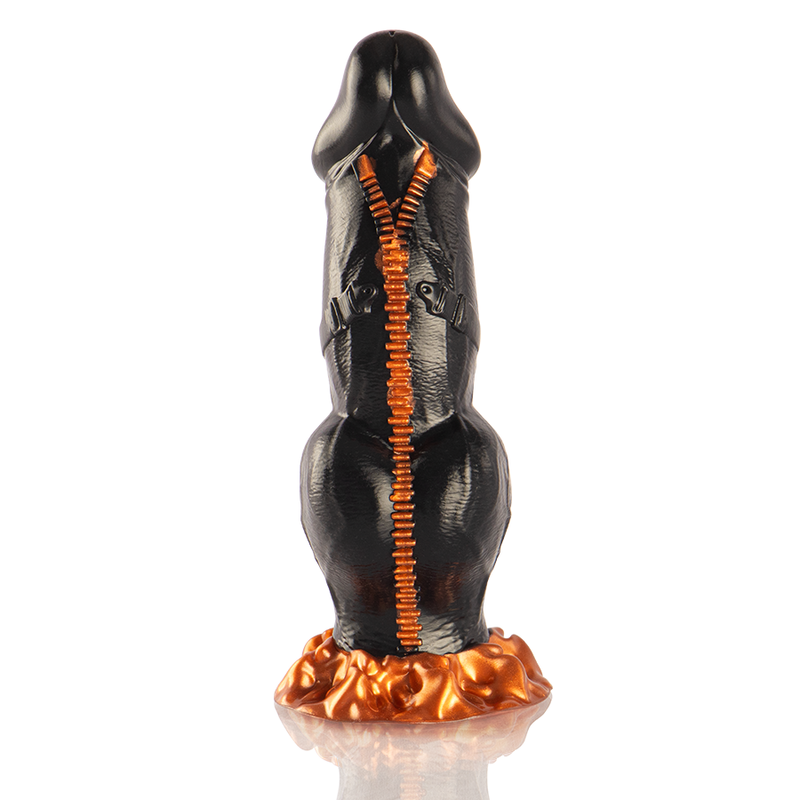 Deimos Epic – gode fantasy noir et orange 24 cm avec ventouse, vue de face