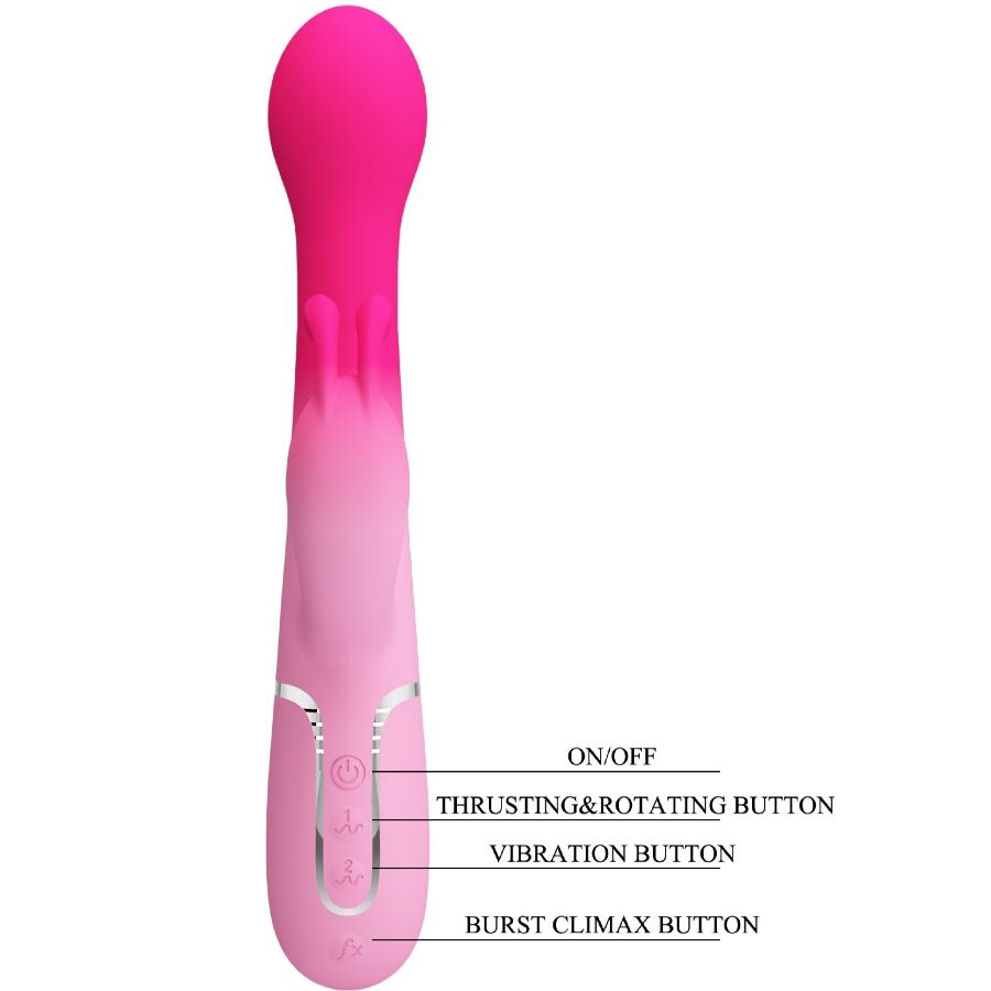 Commandes du vibromasseur rabbit Dejon Pretty Love 3-en-1