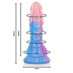 Dimensions du gode fantasy Ashtar Epic : 18,5 cm et base de 7,5 cm