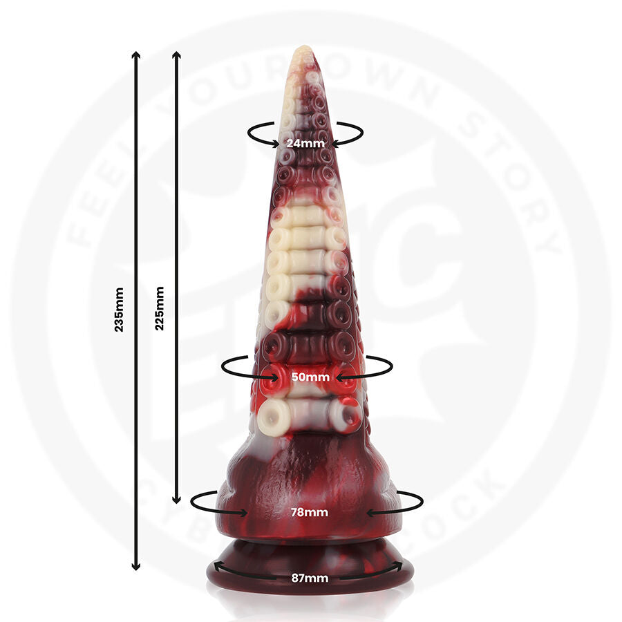 Draxis Abyssal Shadow Epic – dimensions 23,5 cm, longueur insérable 22,5 cm et base ventouse 8,7 cm