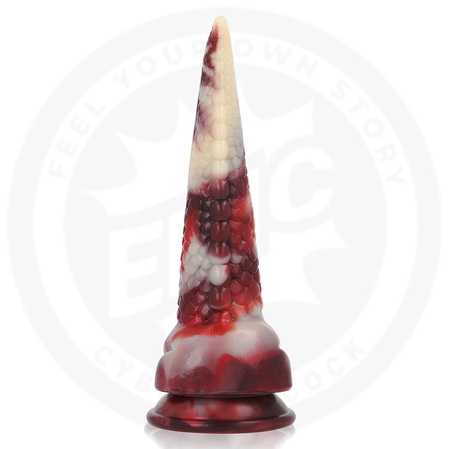 Draxis Abyssal Shadow Epic – gode fantasy tentacule rouge et ivoire avec ventouse, vue arrière