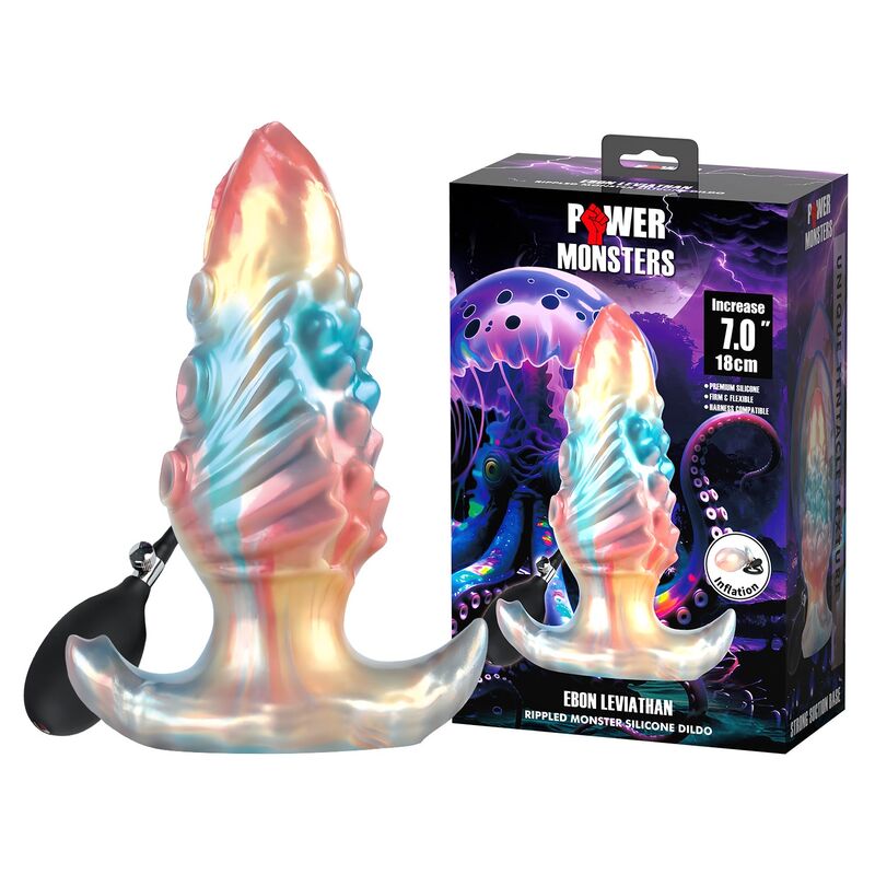 Ebon Leviathan Power Monsters avec son emballage et sa pompe de gonflage