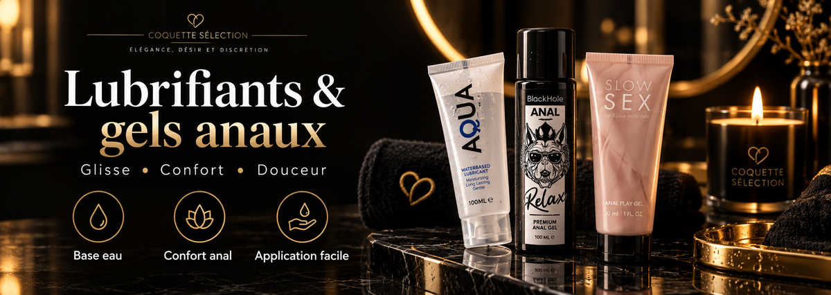 Lubrifiants et gels anaux premium Coquette Sélection – lubrifiant à base d’eau, gel anal relaxant et gel intime pour plus de confort et de douceur