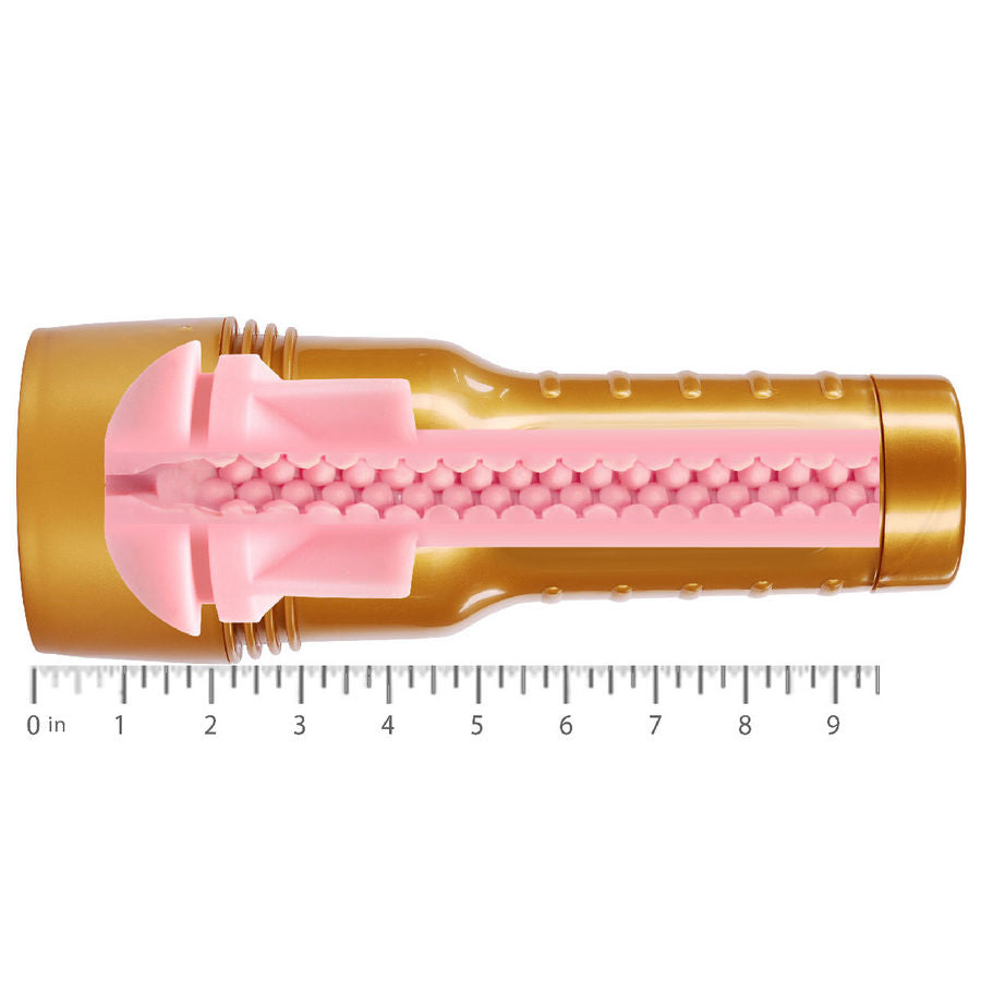 Coupe interne du Fleshlight Stamina Training Unit montrant son manchon texturé
