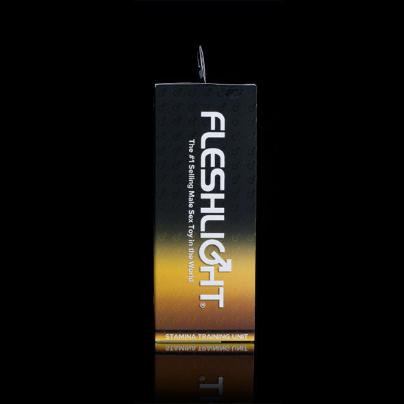 Packaging noir et doré du Fleshlight Stamina Training Unit
