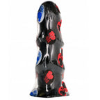 Gode anal texturé All Black 17 cm dans son emballage de protection