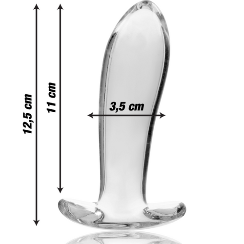 Nebula Series by Ibiza – Plug anal en verre borosilicate clair 12,5 cm