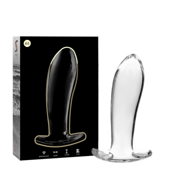 Plug Anal en Verre Borosilicate Clair — Nebula Series by Ibiza