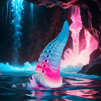 Tentacle Bleu Phorcys — Plug Fantasy Souple avec Ventouse