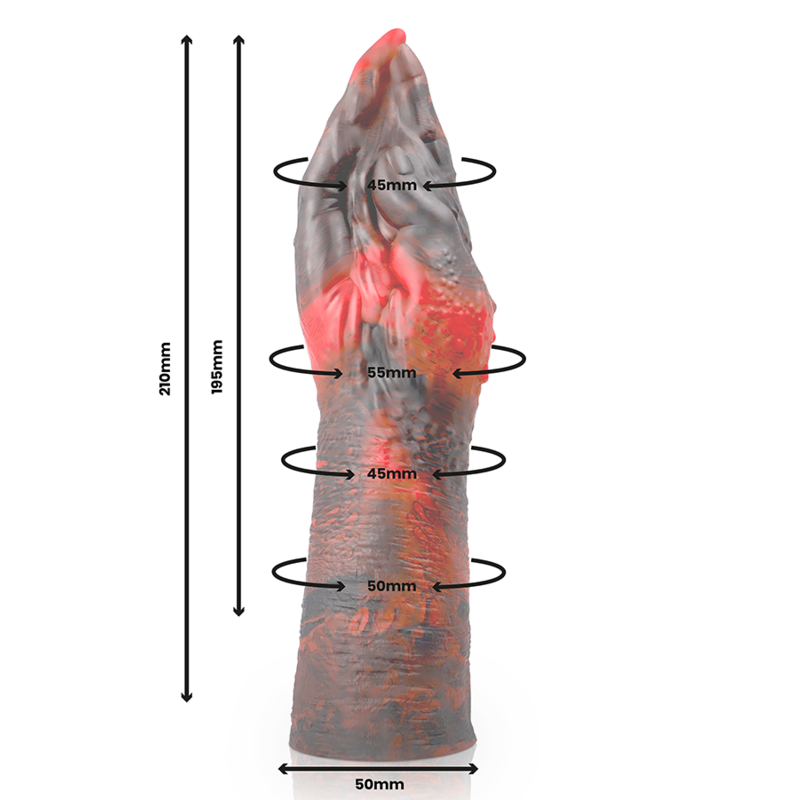 Dimensions du gode fantasy Lilith Démon Maléfique Epic taille M