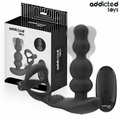 Masseur prostate rotatif noir Addicted Toys avec télécommande et coffret