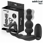 Masseur prostate rotatif noir Addicted Toys avec télécommande et coffret