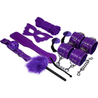 Vue détaillée du kit fétiche BDSM violet Experience